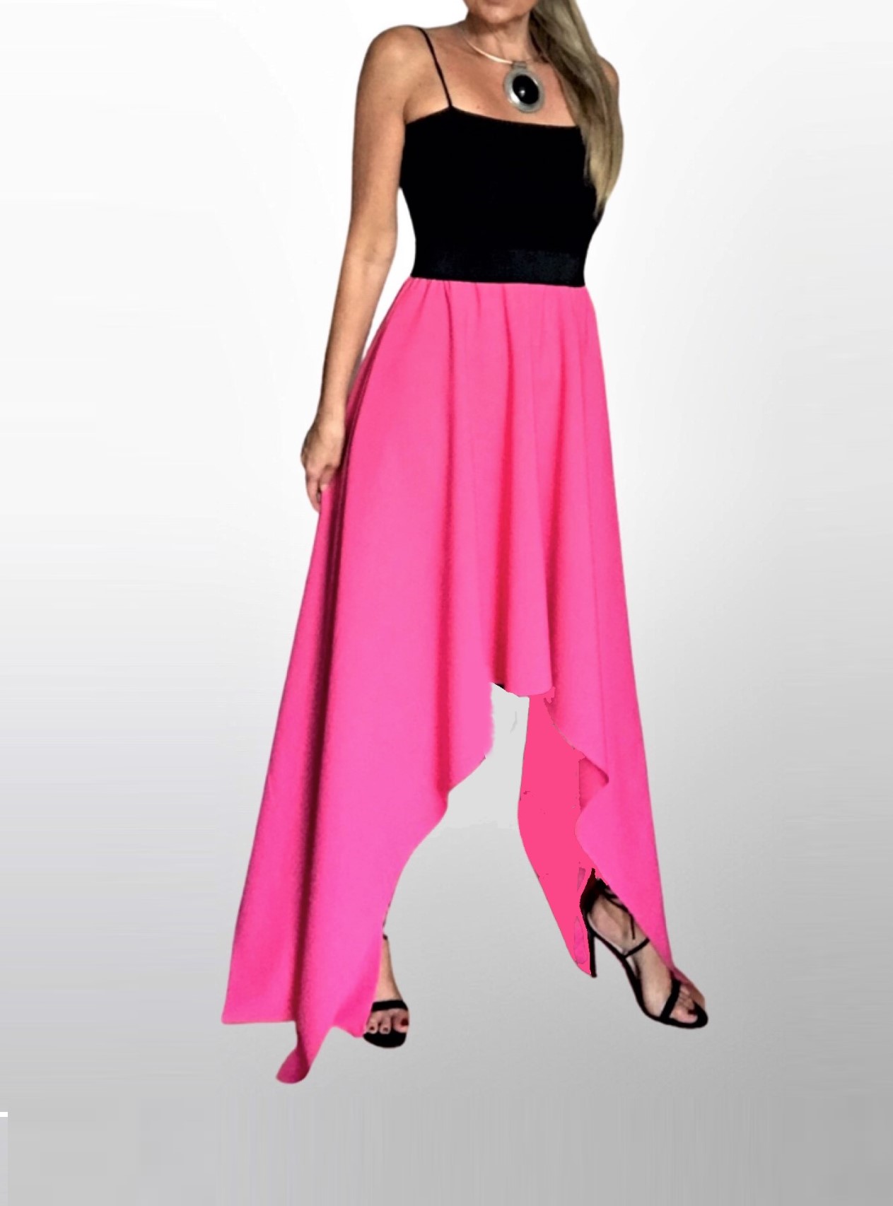 Dlouhé asymetrické šaty BOROS DR-L-AS01